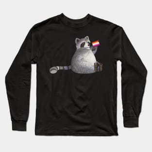 Lesbian Pride Raccoon Long Sleeve T-Shirt